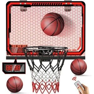 Mini Baskerball Hoop for Kids 3-10,Basketball Hoop Indoor with Remote